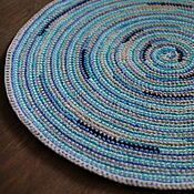 Для дома и интерьера handmade. Livemaster - original item Marine round crocheted rug. Handmade.