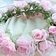 tiaras: Wreath with roses made of fabric. Tiaras. cbzybt. My Livemaster. Фото №4