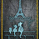 Family in Paris - machine embroidery cover design. Diaries. the cozy house, curtains and textil (besvet). Online shopping on My Livemaster.  Фото №2