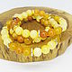 Beads with yellow calcite and agate 54 cm, Beads2, Gatchina,  Фото №1