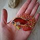 Order Fish brooch with carnelian wire wrap. selenawirejewelry. Livemaster. . Brooches Фото №3