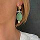 Заказать Серьги с жемчугом и зелеными подвесками. Storm Jewellery. Ярмарка Мастеров. . Серьги классические Фото №3