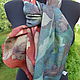 Wool scarf . Batik. Eco dyeing. Twill. Shawls. RigaBatik (rigabatik). Online shopping on My Livemaster.  Фото №2