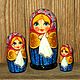  Матрешка 3-местная "Развивайка". Игровые наборы. ПЛЮШКИН (Delja). Интернет-магазин Ярмарка Мастеров.  Фото №2
