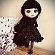  Кукла Blythe кастом custom bjd Wednesday Венсдей, Интерьерная кукла, Москва,  Фото №1