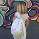 Denim Pocket White backpack, Backpacks, Saratov,  Фото №1