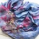 Silk scarf 'Sakura' Indigo air pink blue eco boho, Scarves, Moscow,  Фото №1