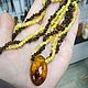Amber beads, beads with a pendant made of amber, pendants made of amber,. Beads2. katya-47. My Livemaster. Фото №5
