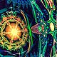 Медитативное флуоресцентное полотно "Reincarnation 2.0". Элементы интерьера. Fractalika. Ярмарка Мастеров.  Фото №11