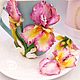 Чайный набор "Ирисы" - кружка, тарелка и ложка. Чайные пары. Flowerdecor337. Ярмарка Мастеров.  Фото №5