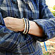 Order Braided leather bracelet 'Mexico Rose of the Aztecs' Belcher. schwanzchen. Livemaster. . Braided bracelet Фото №3