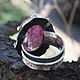 Rose ring with rose quartz in 925 sterling silver IV0035. Rings. Sunny Silver. My Livemaster. Фото №6
