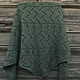 Green knitted soft shawl, Merino lamb wool, shawl, bactus. Shawls1. SolarisArtis. Online shopping on My Livemaster.  Фото №2
