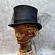 Black top hat with a veil, Cylinder, St. Petersburg,  Фото №1
