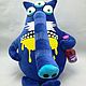 Drinking doesn't help! Soft toy plush blue cat Vasya Lozhkina. Stuffed Toys. Dingus! Funny cats and other toys. My Livemaster. Фото №5