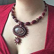 Украшения handmade. Livemaster - original item Necklace Burgundy wine Necklace made of natural stones. Handmade.