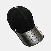 Аксессуары handmade. Livemaster - original item Baseball cap made of genuine ostrich leather and genuine suede.. Handmade.