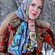 Мохнатый шмель на душистый хмель Шелковый батик шарф. Шарфы. Платок Батик ANNLOOK Анна Лукьянова. Ярмарка Мастеров.  Фото №6