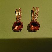 Винтаж handmade. Livemaster - original item Earrings SULTANIC,CHANGING the COLOR of gold, Nickel silver,new,1995. Handmade.