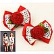 Bow 'Red roses', Hairpins and elastic bands for hair, Moscow,  Фото №1