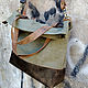 Shopping bag: ' Urban' - khaki. Shopper. Leather-Art. Online shopping on My Livemaster.  Фото №2