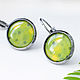 Заказать Серьги Green dots (Зеленые точки). Djayajewel. Ярмарка Мастеров. . Серьги классические Фото №3