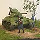 Diorama. T-34 tank with crew. « In August of ' 42...». Military miniature. elvika. Online shopping on My Livemaster.  Фото №2
