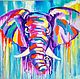 Painting elephant Interior painting in the style of pop art 50h50, Pictures, Ekaterinburg,  Фото №1