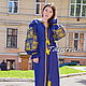 Blue Еmbroidered dress boho, embroidered style, Bohemian, ethnic. Dresses. 'Viva'. Online shopping on My Livemaster.  Фото №2