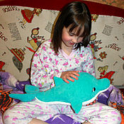 Куклы и игрушки handmade. Livemaster - original item Soft toys: Dolphin made of velour yarn. Handmade.