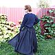 Graphite black boho style skirt. Linen cotton. Skirts. Boho-Eklektika. My Livemaster. Фото №5