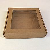 Коробка 12х12х3 см с прозрачной крышкой