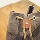 Leather and canvas toiletry bag. Travel bags. G.L.A.D.. My Livemaster. Фото №4