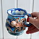 Taza con decoración de Pulpo. Mugs and cups. Mila. Ярмарка Мастеров.  Фото №6