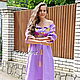 Embroidered lilac Dress,Vyshyvanka Dress, Gypsy Dress. Dresses. 'Viva'. Online shopping on My Livemaster.  Фото №2