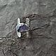 Кольцо с иолитом. Кольца. Karma-jewelry. Ярмарка Мастеров.  Фото №4