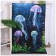 Waffle bath towel or beach Jellyfish. Towels. Knitted cozy. My Livemaster. Фото №5