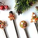 Spoons with decor 'New Year', Spoons, Kolomna,  Фото №1
