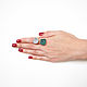 Order Quartz ring, green ring, white ring two stones. Irina Moro. Livemaster. . Rings Фото №3