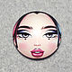 Face for brooch cabochon Matryoshka 20 mm No№8. Cabochons. agraf. Online shopping on My Livemaster.  Фото №2