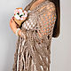 Shawl crocheted metalic Beige-pink. Shawls. Lily Kryuchkova (kruchokk). Online shopping on My Livemaster.  Фото №2