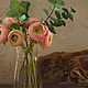 Silk interior composition ' Ranunculus and eucalyptus', Composition, Directed,  Фото №1