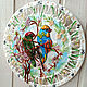 Glass wall clock Spring has come, a gift idea. Watch. MyFusedGlass. My Livemaster. Фото №5