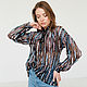 Order Elegant Luxury blouse made of mesh with embroidery sequins black loose. mozaika-rus. Livemaster. . Blouses Фото №3
