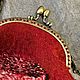 Красный клатч с фермуаром, сумка на цепочке через плечо. Клатчи. Шарфы Очечники Чехлы для карт Таро. Ярмарка Мастеров.  Фото №4