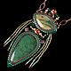 Green fairy pendant. Green jade and Jasper. Pendants. Elena Potsepnya Jewelry. My Livemaster. Фото №4