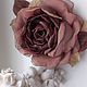 FABRIC FLOWERS. Chiffon rose ' Velvet wine'. Brooches. fioridellavita. Online shopping on My Livemaster.  Фото №2