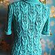 blouse openwork 'turquoise'. Sweater Jackets. Galina-Malina (galina-malina). Online shopping on My Livemaster.  Фото №2