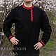 Men's shirt shirt 'Lyutich' black, People\\\'s shirts, Starominskaya,  Фото №1