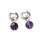 Earrings with amethyst and cubic zirconia, silver amethyst earrings. Earrings. Irina Moro. My Livemaster. Фото №6